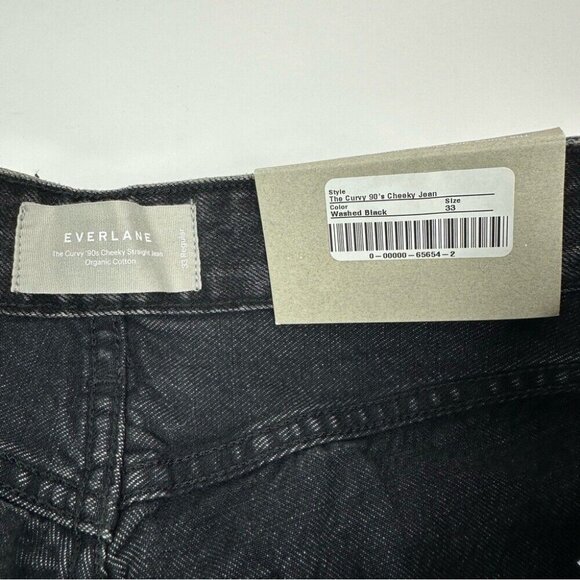 Everlane Women’s NWT Washed Black The Curvy 90's Cheeky Minimalist Jean‎ W33/L28 - Picture 5 of 11